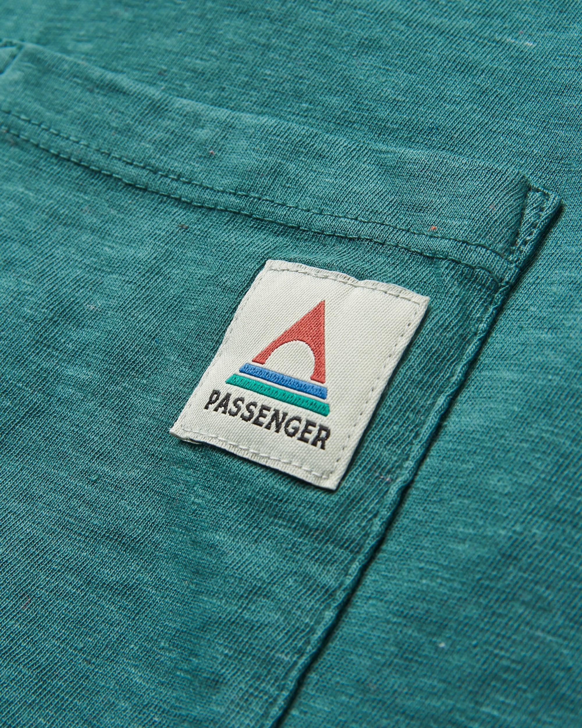 Heritage Organic Relaxed Fit T-Shirt - Deep Ocean Marl - Flatlay