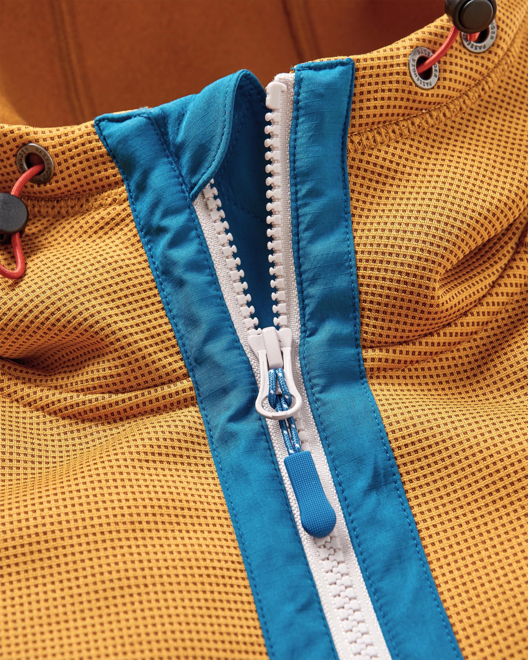 Slope Hooded Recycled Fleece - Dusty Ochre - Flatlay