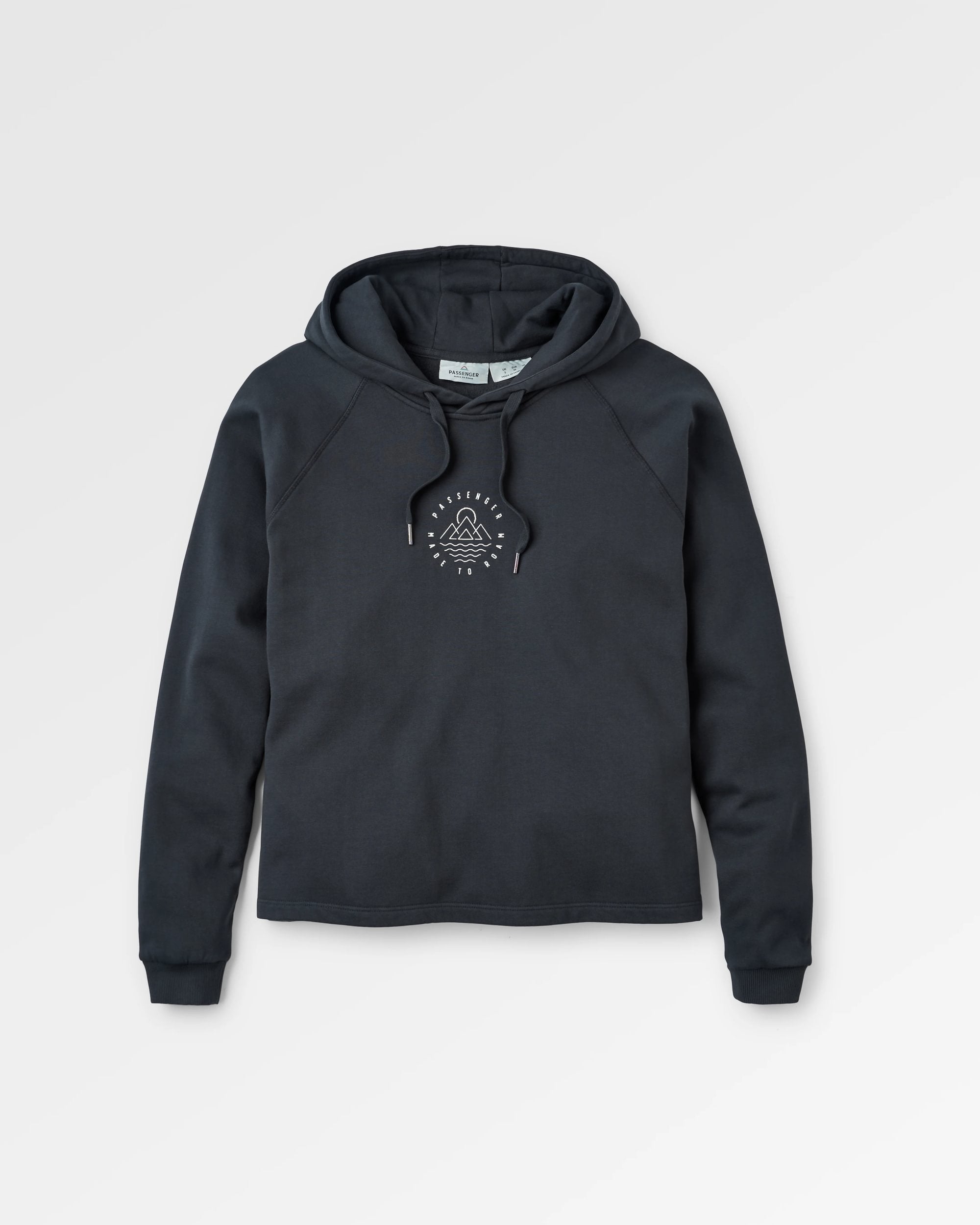 Remote Recycled Cotton Hoodie - Black - Flatlay