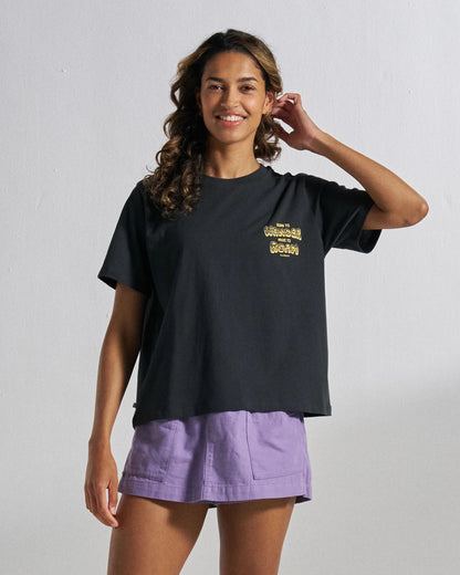 Woodcut T-Shirt - Black - Studio Model