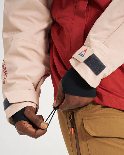 Snowscape Women's Recycled Jacket - Red Ochre/Blush - Studio Model