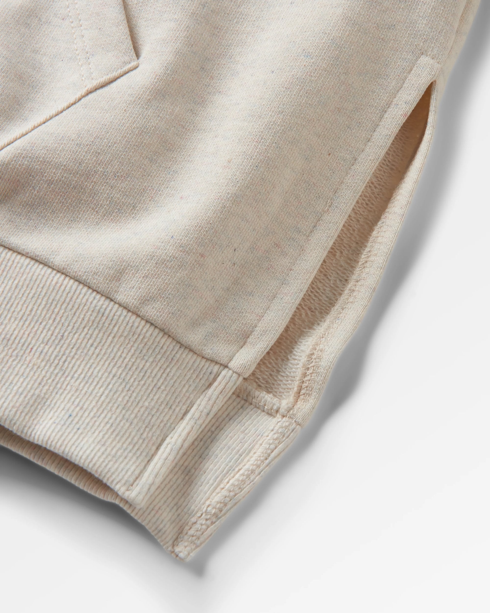 Discovery Recycled Cotton Hoodie - Milky Marl - Flatlay