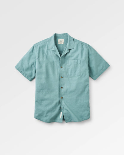 Cove Organic Cotton Textured Shirt - Arctic - Flatlay