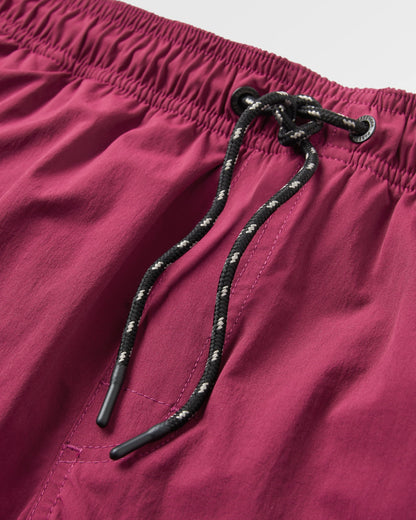 Drifter Beach Lined Short - Warm Berry - Flatlay