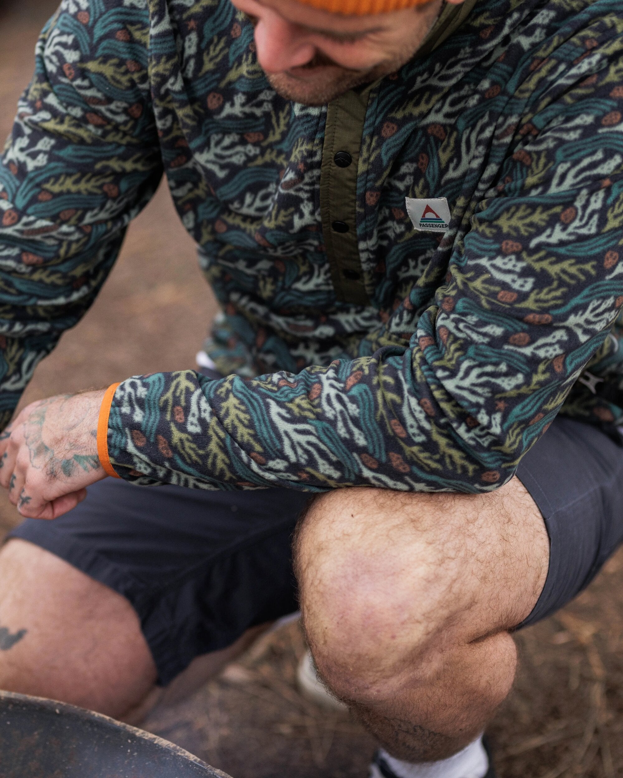 Adrift Recycled Polar Fleece - Ocean Current Black - Lifestyle