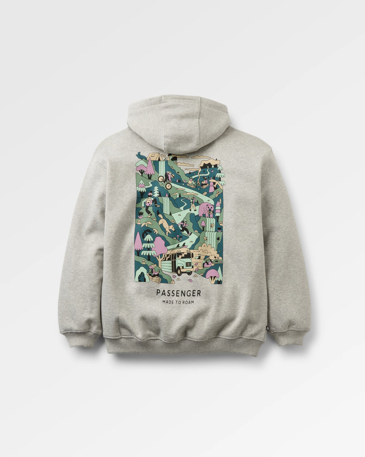 Slower Rhythms Women's Full Zip Hoodie - Grey Marl - Flatlay
