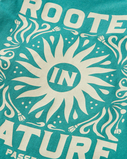 Rooted In Nature LS T-Shirt - Blue Sea - Flatlay