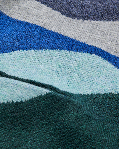 Scenic Recycled Long Knitted Cardigan - Scenic Rich Navy - Flatlay