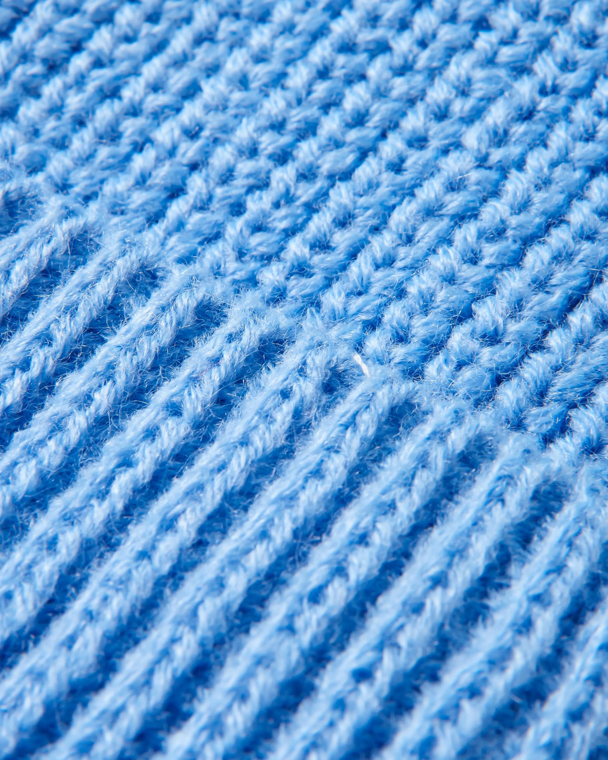 Compass Recycled Beanie - Cornflower - Flatlay