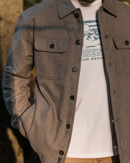 Freestyle Sherpa-Lined Overshirt - Grey Marl - Lifestyle