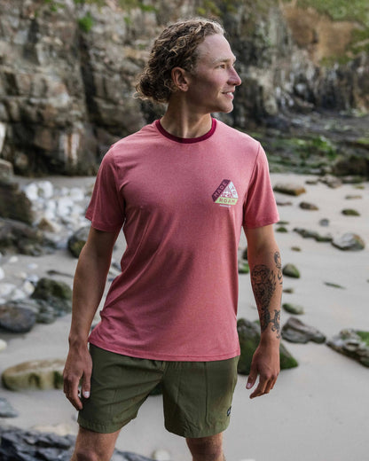 Classic Active Recycled T-Shirt - Mineral Red Marl - Lifestyle