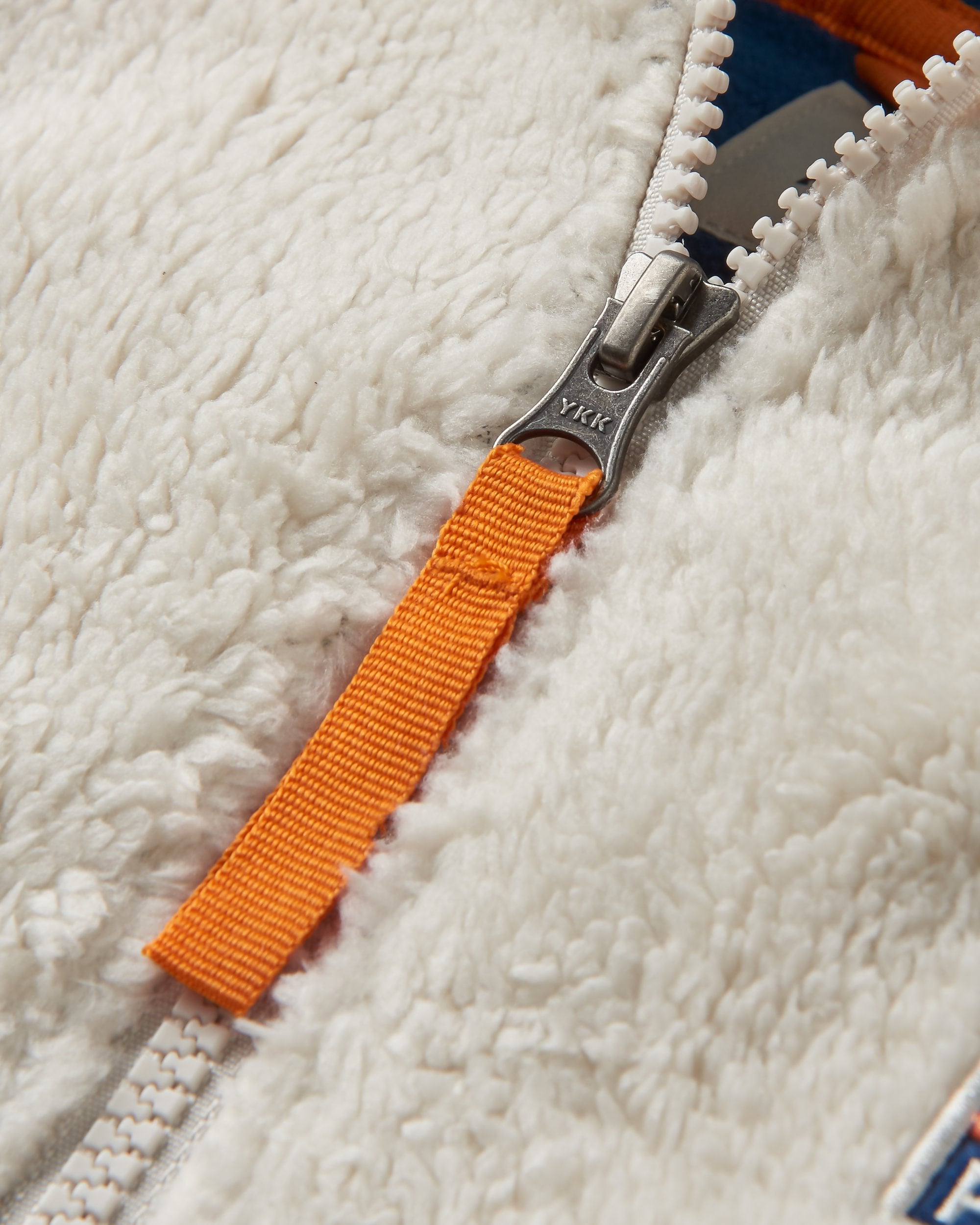 Nestling Recycled Polar-Lined Sherpa Fleece - Tidal Blue - Flatlay