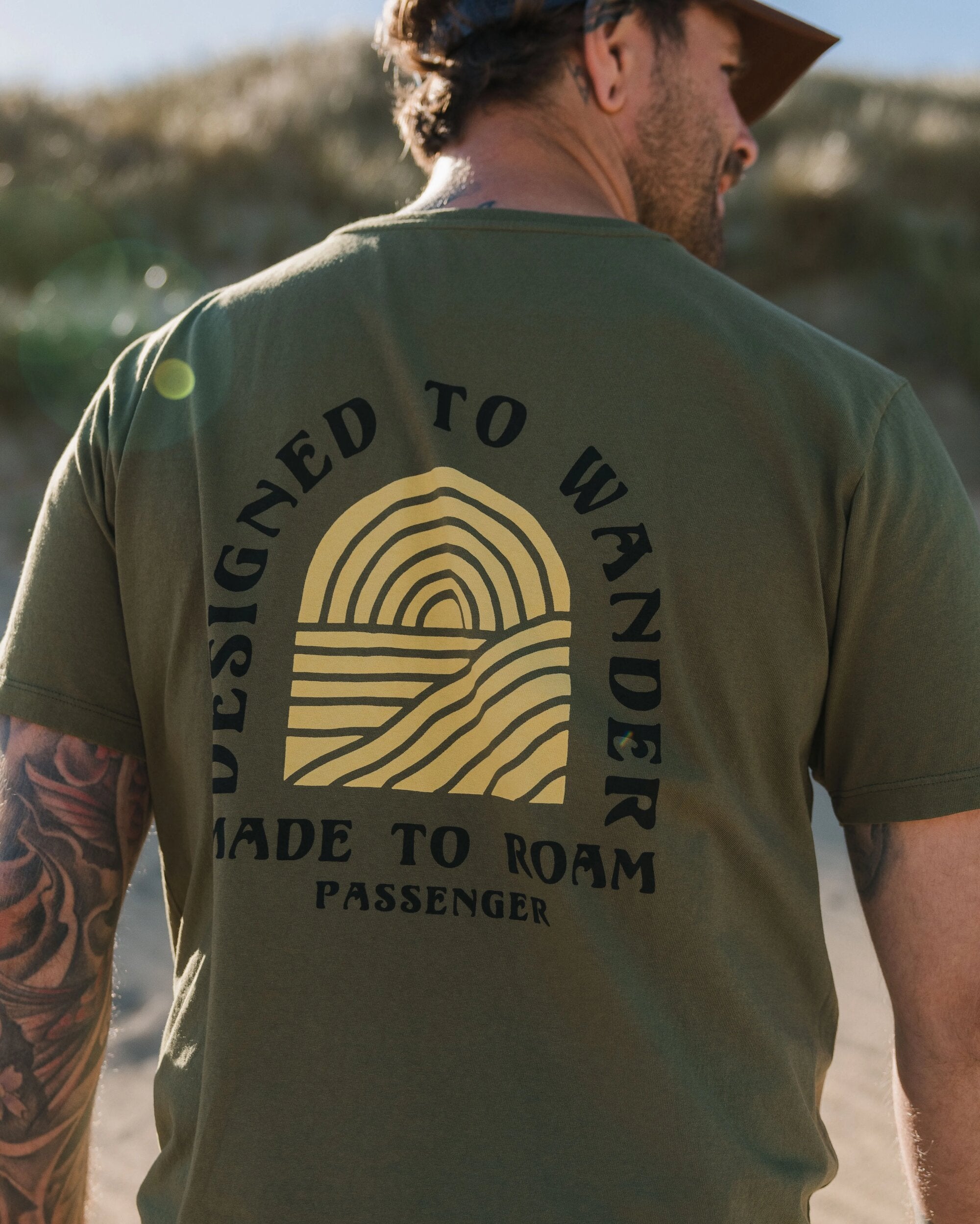 Sundown Recycled Cotton T-Shirt - Khaki - Lifestyle