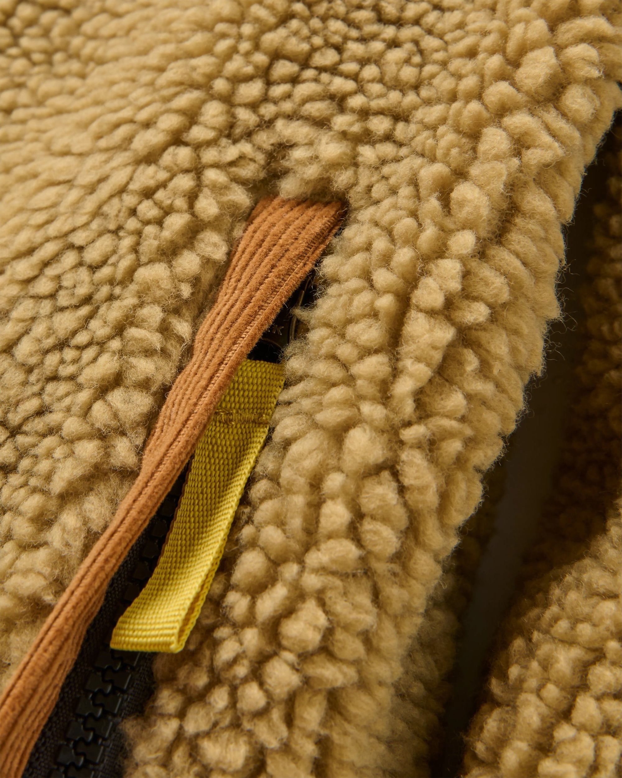 Trekker Recycled Deep-Pile Sherpa Fleece - Biscuit - Flatlay