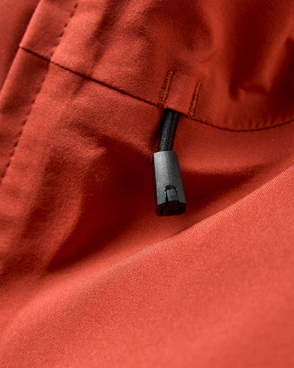 Five Season Recycled Waterproof Jacket - Red Ochre - Flatlay