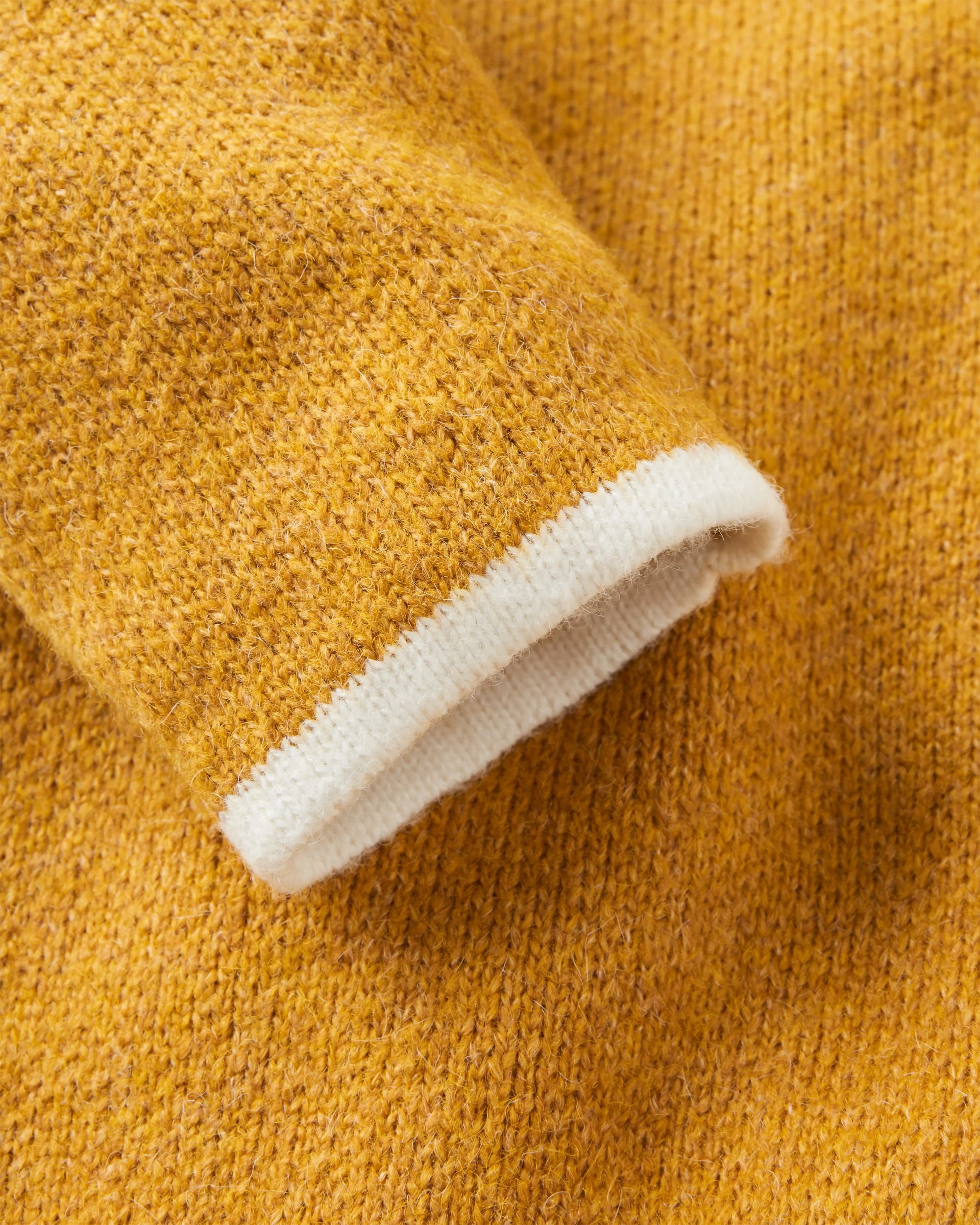 West Coast Recycled Knitted Cardigan - Sunset Yellow Marl - Flatlay