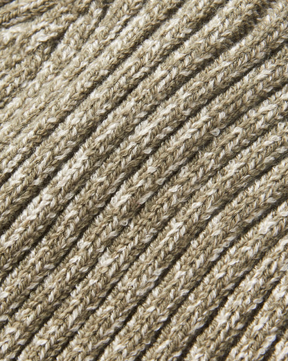 Fisherman Marl Beanie - Khaki - Flatlay