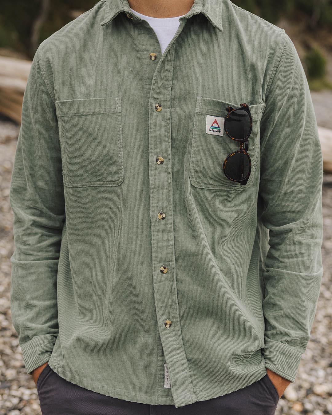 Backcountry Corduroy Shirt - Pistachio - Lifestyle