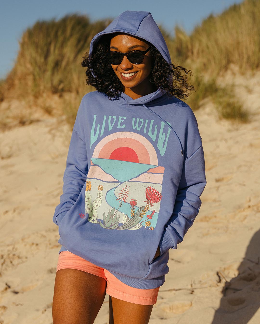 Live Wild Oversized Hoodie - Baja - Lifestyle