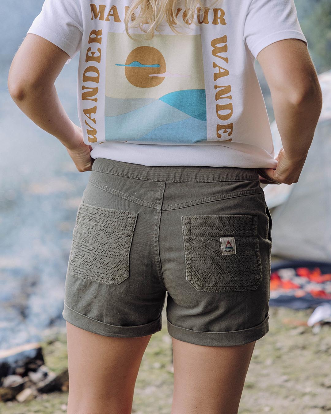Ziggy Organic Cotton Short - Dusty Olive - Lifestyle