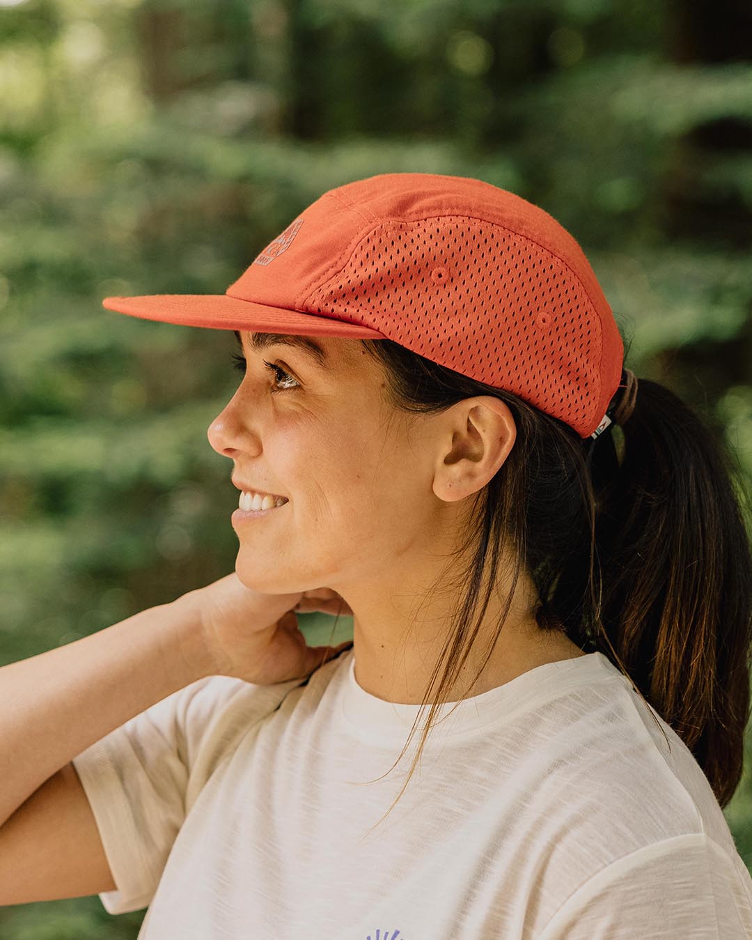 Beyond Organic 5 Panel Cap - Warm Orange - Lifestyle