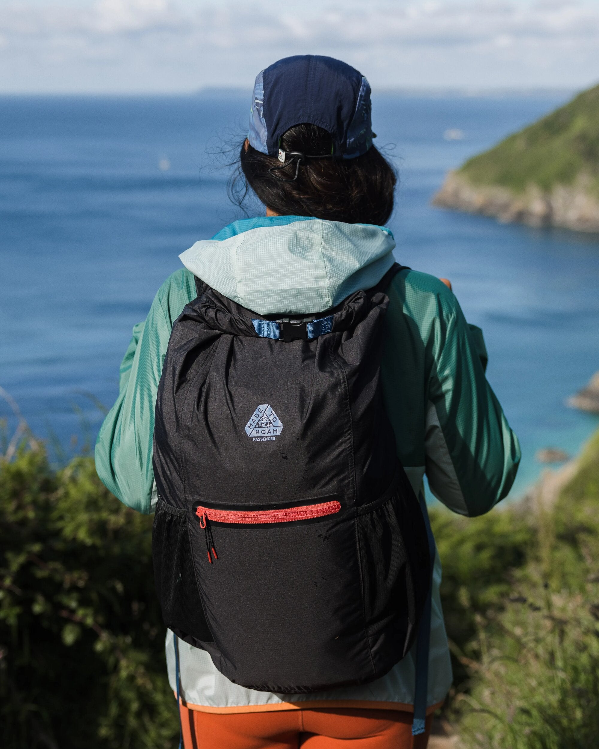 Trail Light Recycled Packable Backpack - Black - Lifestyle - Female