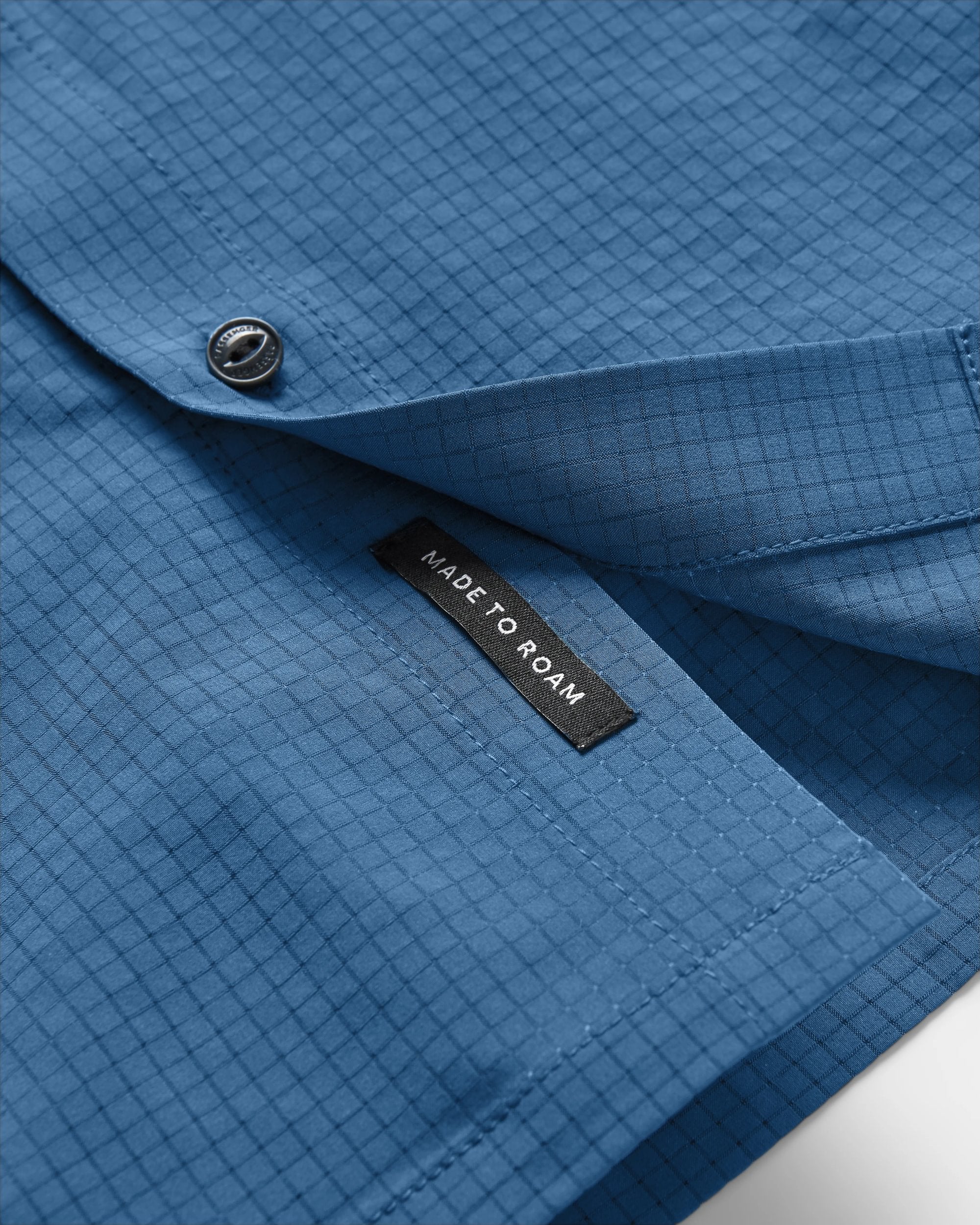 Sundowner Stretch Short Sleeve Shirt - Tidal Blue - Flatlay