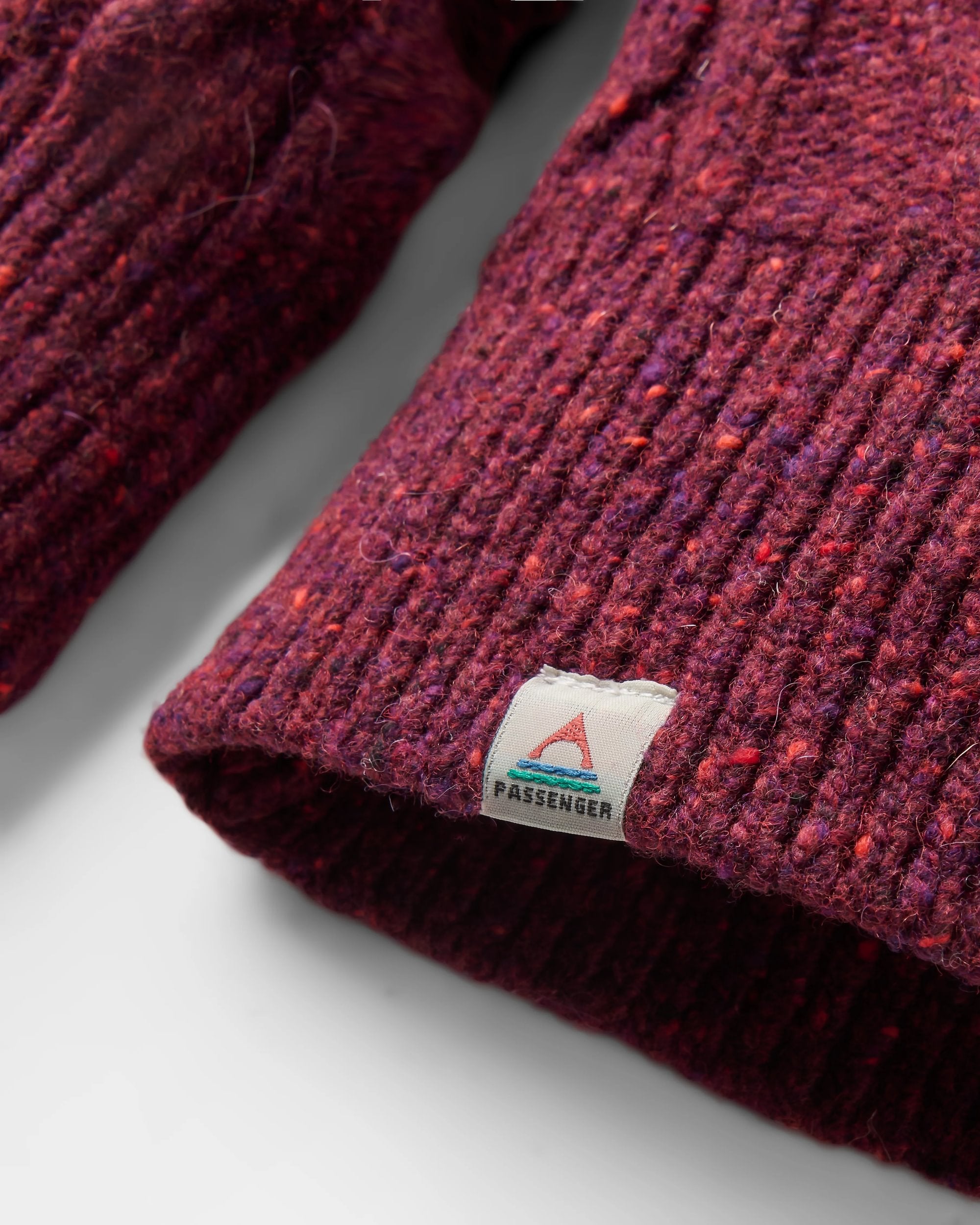 Sandbar Recycled Knitted Jumper - Fig - Flatlay