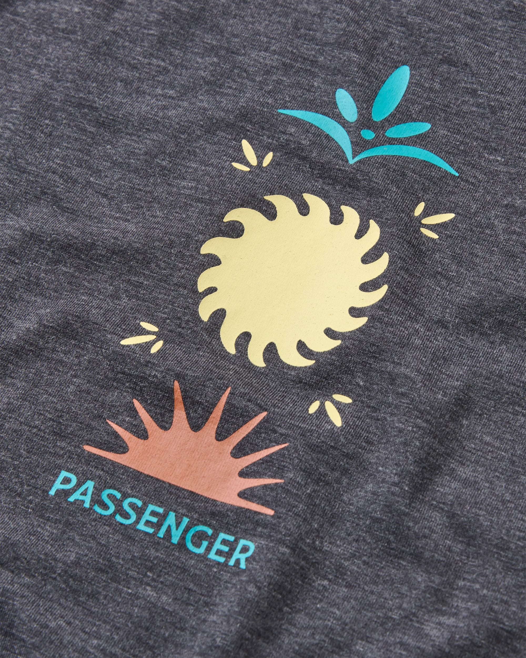 Women's Solscape Active T-Shirt - Faded Black Marl - Flatlay