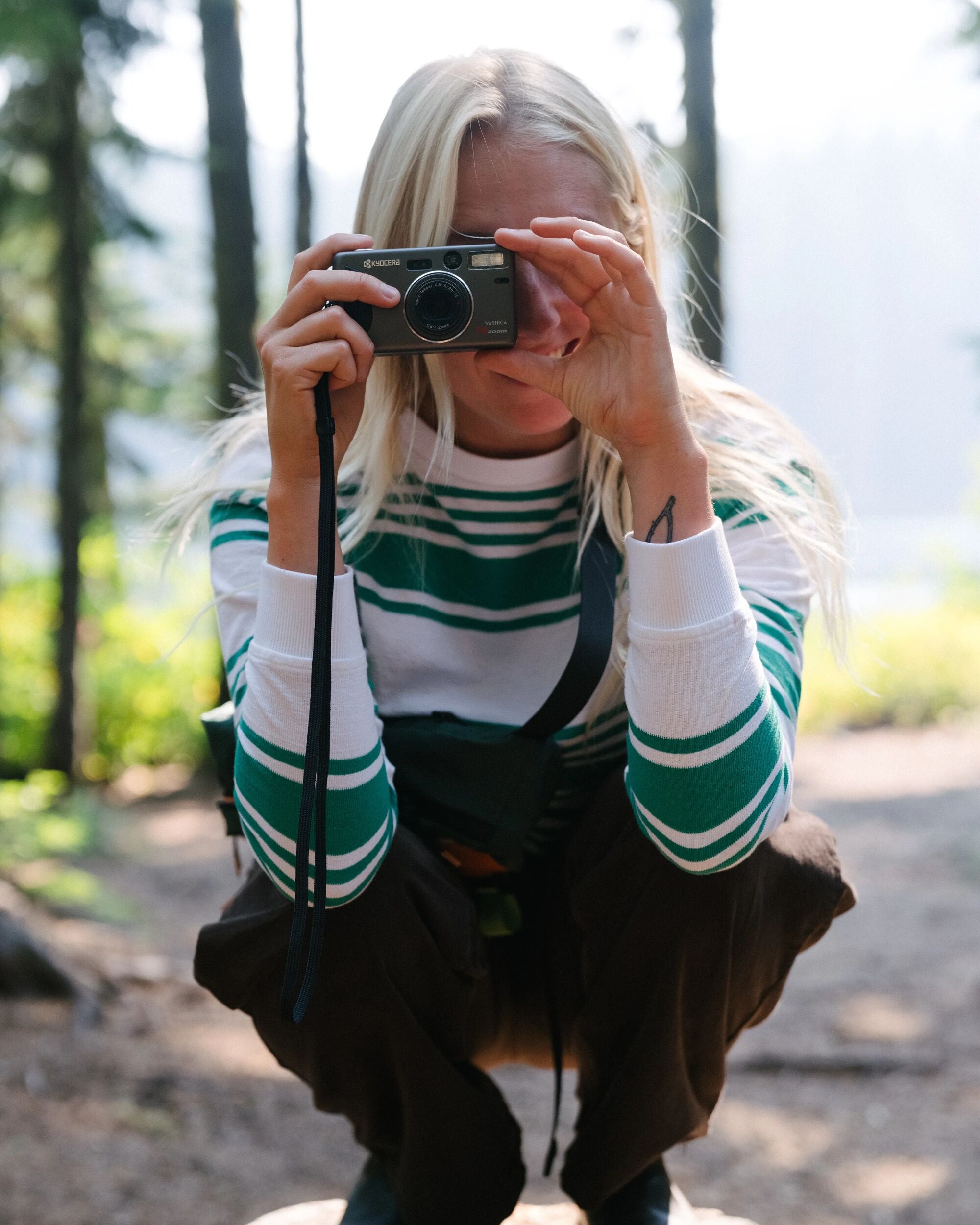Graceful Textured LS Top - Greenlake Stripe - Lifestyle