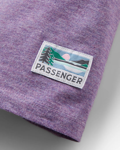 Legacy LS T-Shirt - Purple Haze Marl - Flatlay