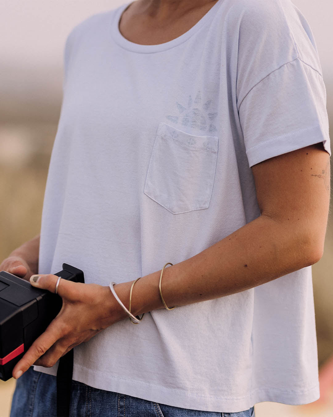 Mindful Recycled Cotton T-Shirt - Pale Blue