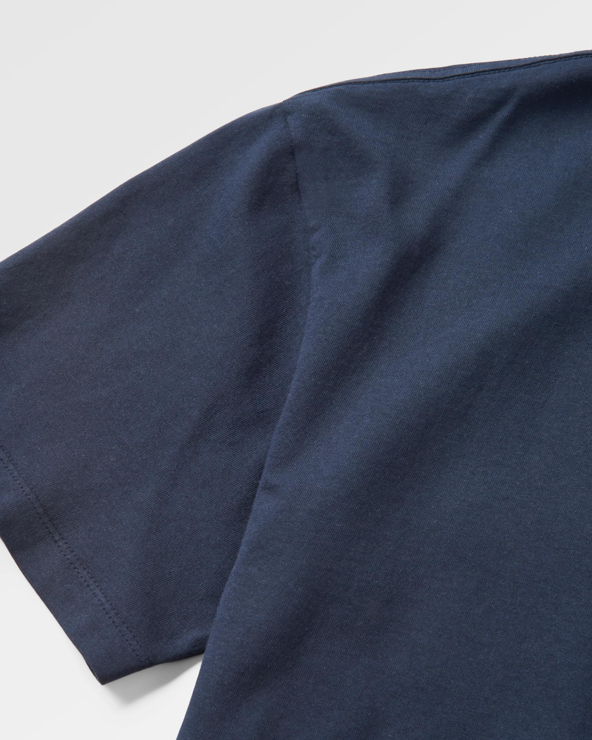 Distance Recycled Relaxed Fit T-Shirt - Deep Navy - Flatlay