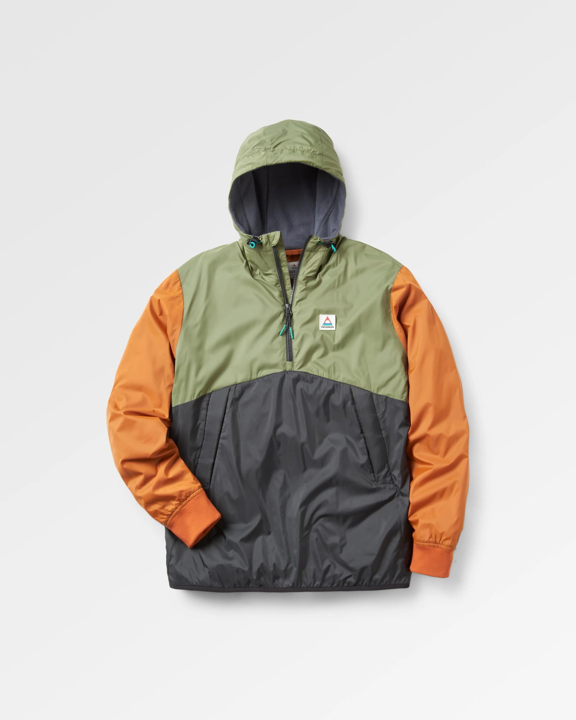 Dusk Recycled Insulated Anorak - Dusty Olive - Flatlay