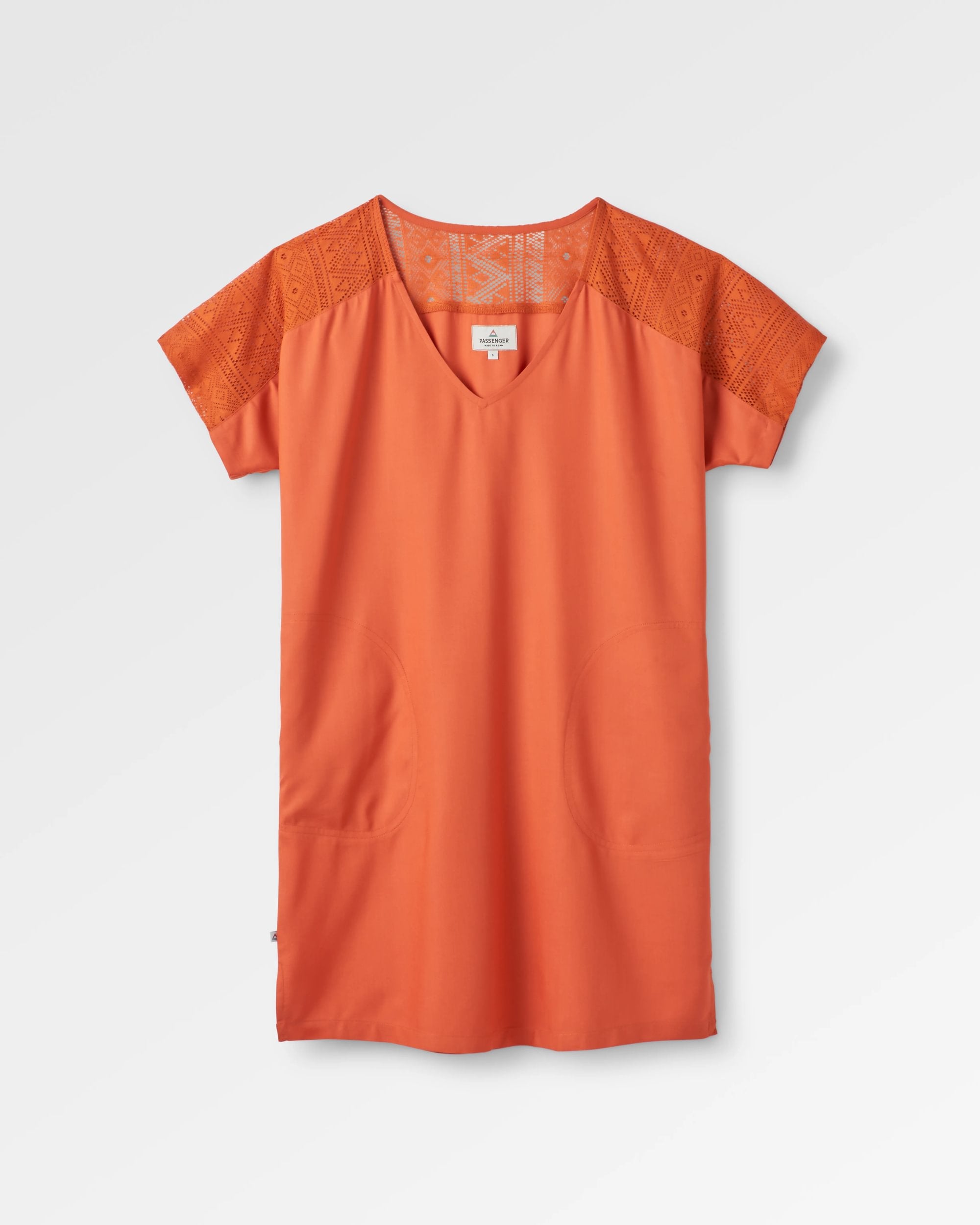 Ambrose Oversized Dress - Burnt Orange - Flatlay