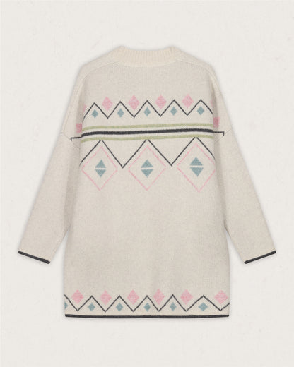 Leif Recycled Yarn Cardigan - Off White