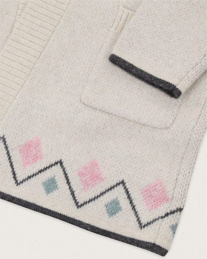 Leif Recycled Yarn Cardigan - Off White