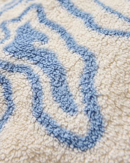 Iris Collarless Recycled Fleece Jacket - Strata Swirl Birch - Flatlay