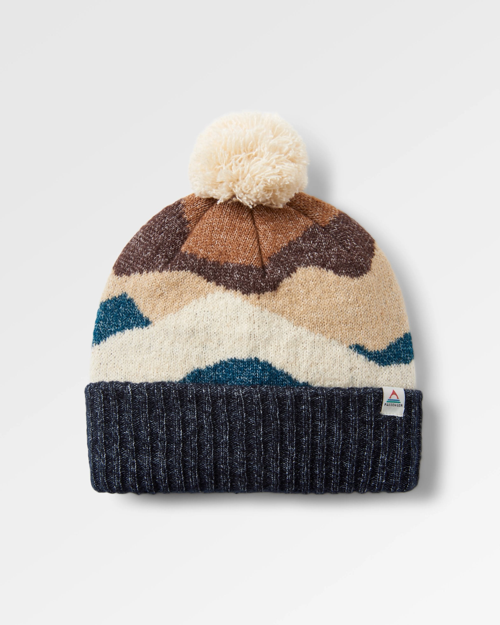 Scenic Recycled Bobble Hat - Scenic Toffee - Flatlay