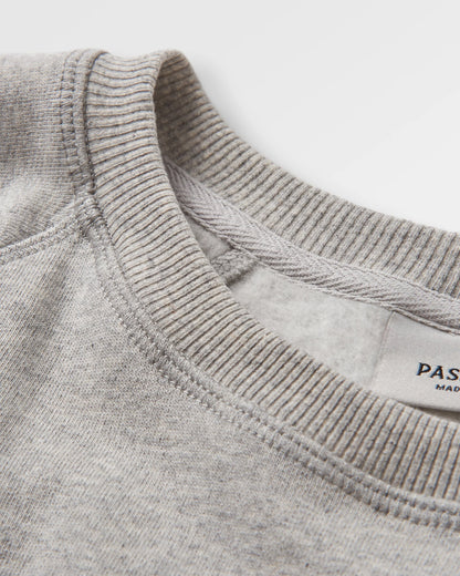 Breathe Recycled Cotton Sweatshirt - Mid Grey Marl - Flatlay