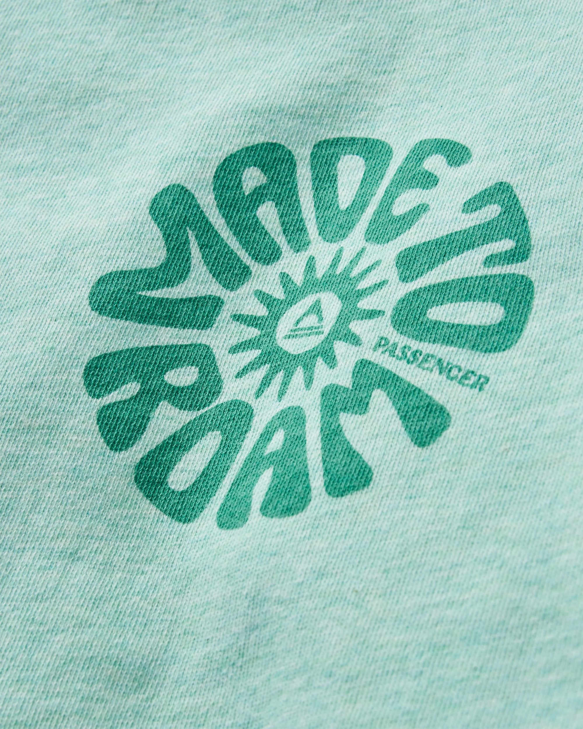 Fade Organic Cotton Sweatshirt - Aqua Marl - Flatlay