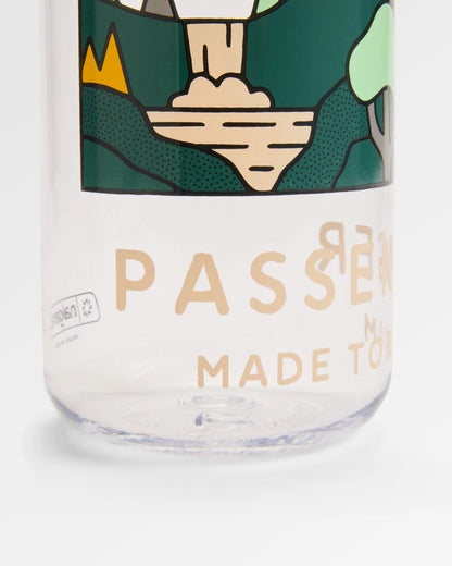 Nalgene 1L Wide Mouth Water Bottle - Slower Rhythms Deep Ocean - Flatlay