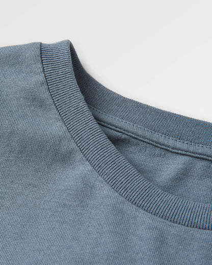 Icon Recycled Cotton T-Shirt - Storm Grey - Flatlay
