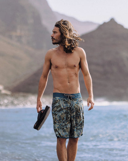 Breaks Recycled Boardshort - Abstract Seaweed Pistachio - Lifestyle