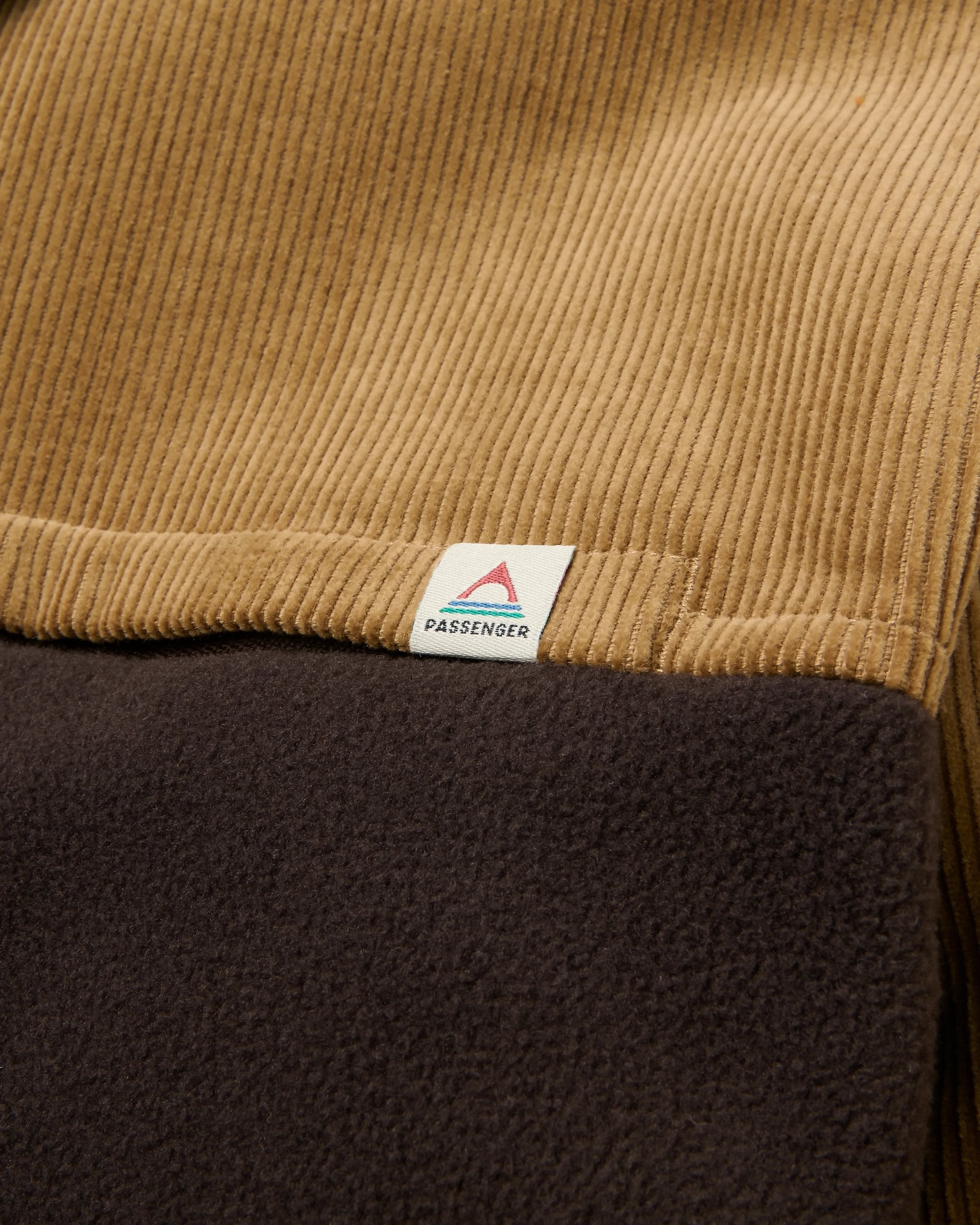 Somewhere Recycled Fleece - Caramel/Espresso - Flatlay