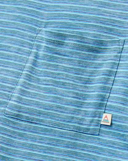 Sunscape Stripe Pocket T-Shirt - Mediterranean - Flatlay