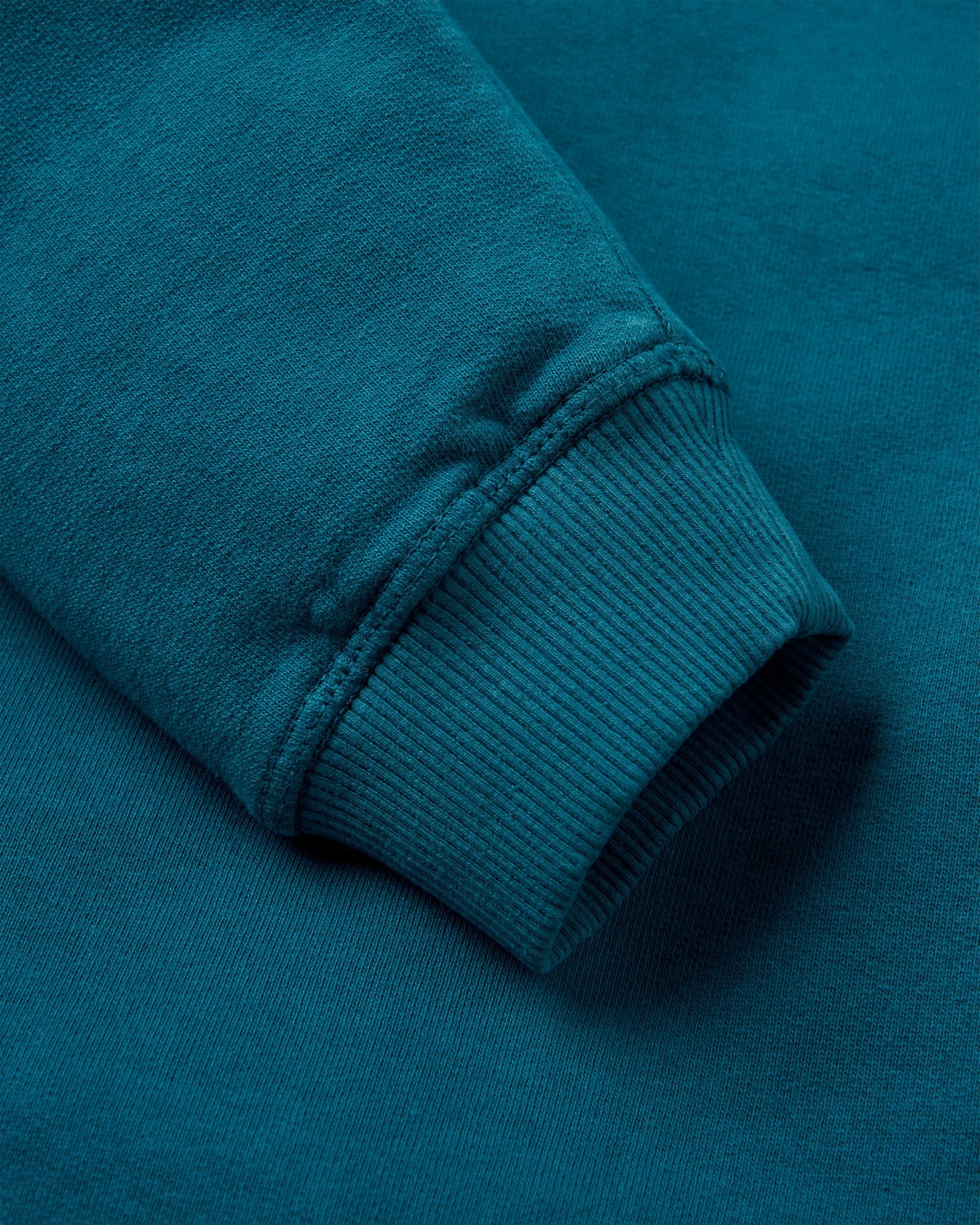 Waves & Trees Recycled Cotton Sweatshirt - Tidal Blue - Flatlay