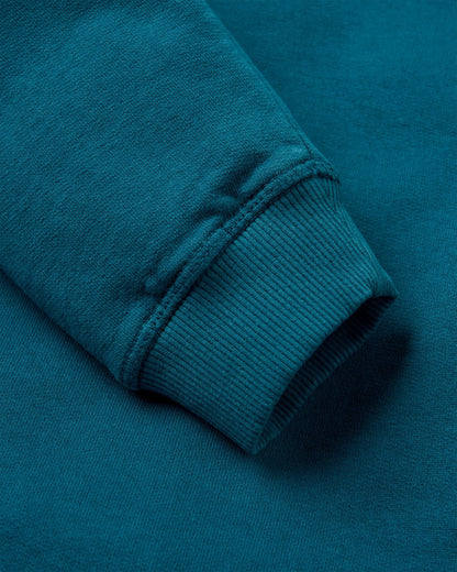 Waves & Trees Recycled Cotton Sweatshirt - Tidal Blue - Flatlay