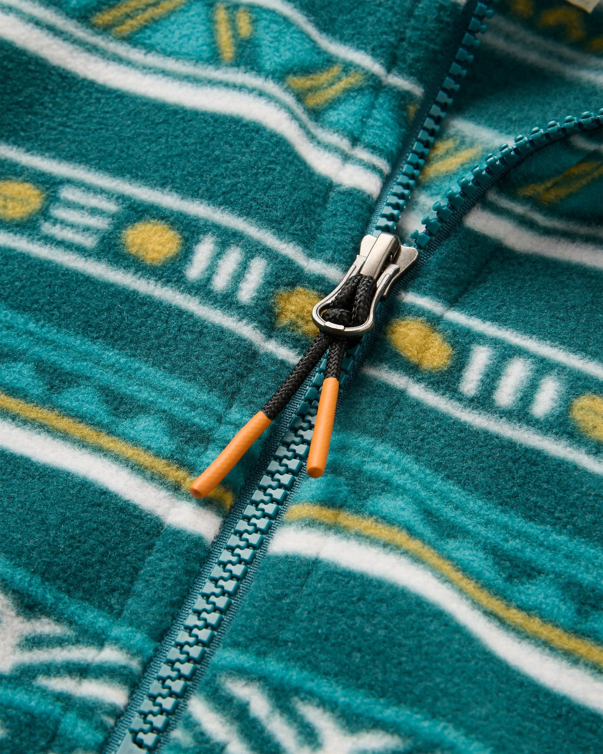 Ayla Micro Polartec® Fleece - Geo Stripe Mediterranean - Flatlay