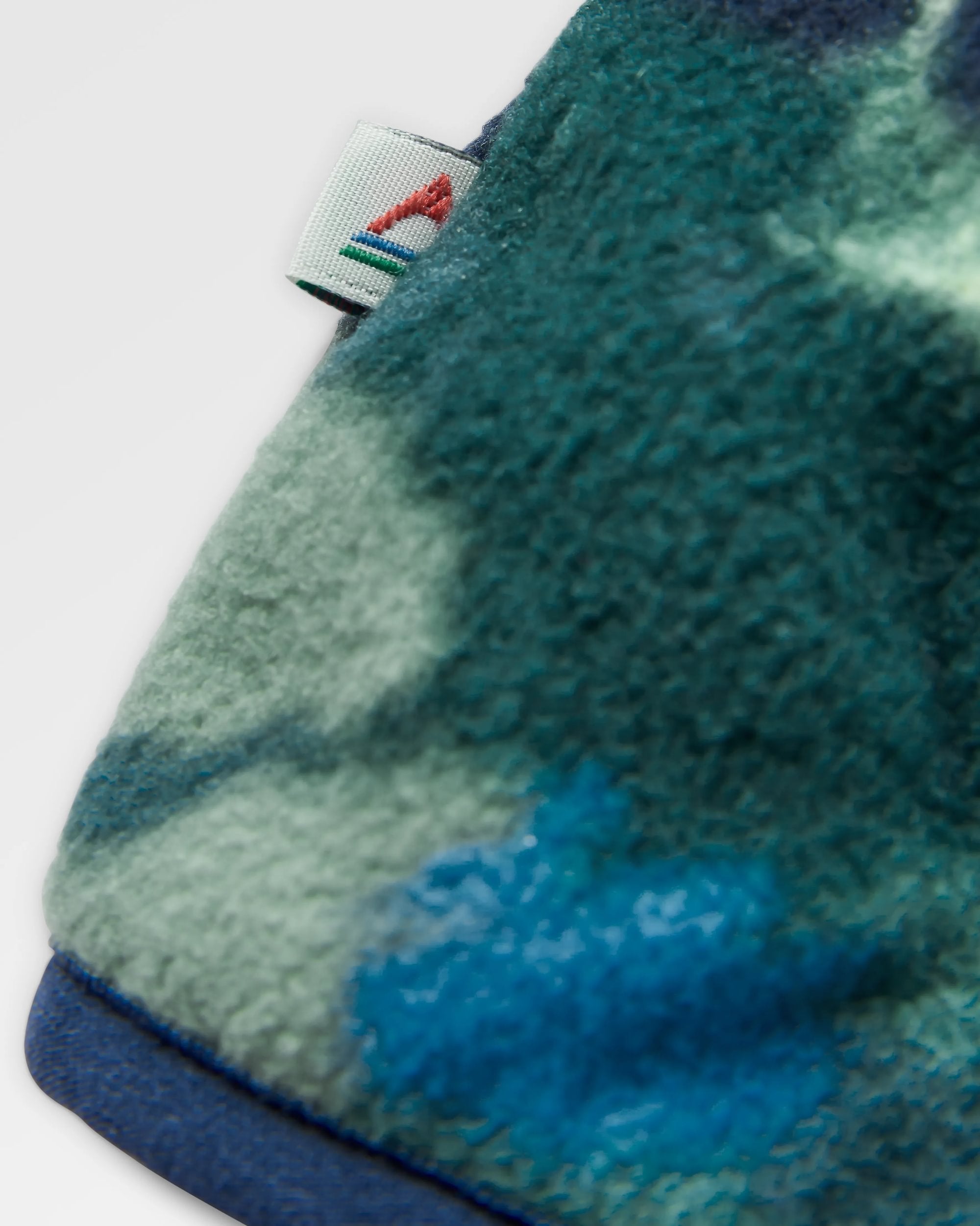 Adrift Recycled Polar Fleece - Alpine Camo Rain Forest - Flatlay